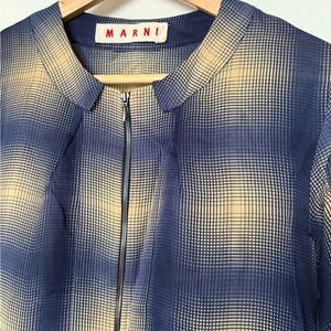 MARNI Plaid Shirt Dress with Pockets